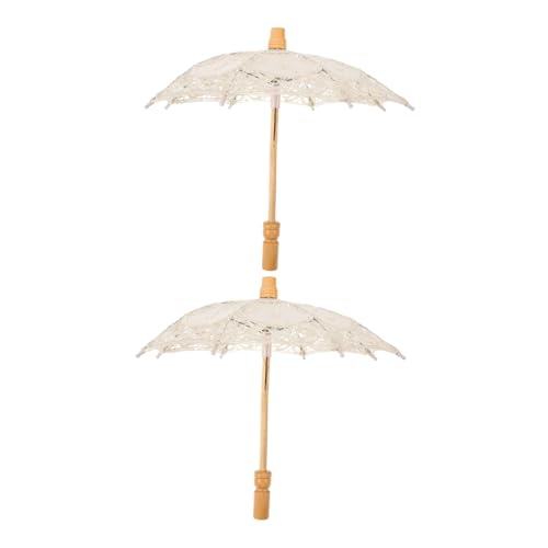 Parapluie mariage dentelle beige pour séance photo et goûter