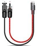 Solar Adapter Compatible with MC4 Connector to SAE Adapter Cable 10AWG Soft Wire 16.5in/42cm Length for RVs Solar Controller and Panels