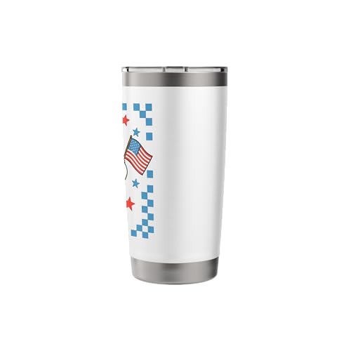 Funny Patriotic Duck USA Flag Hot Dog 4th Of July Kids Boys Stainless Steel Insulated Tumbler