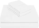Twin-XL Sheets Extra Deep Pockets 15 Inch 500 Thread Count 4 Piece Sheet Set 100% Cotton Sheet Set W