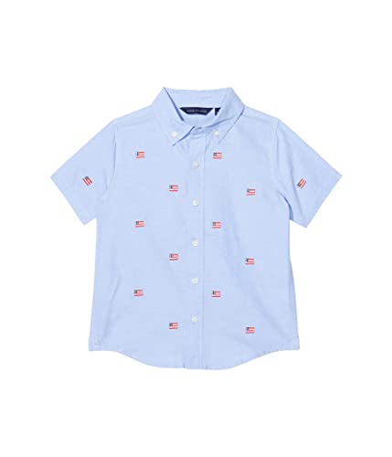 Janie and Jack Boy's Flag Embroidered Oxford Button-Up (Toddler/Little Kids/Big Kids)