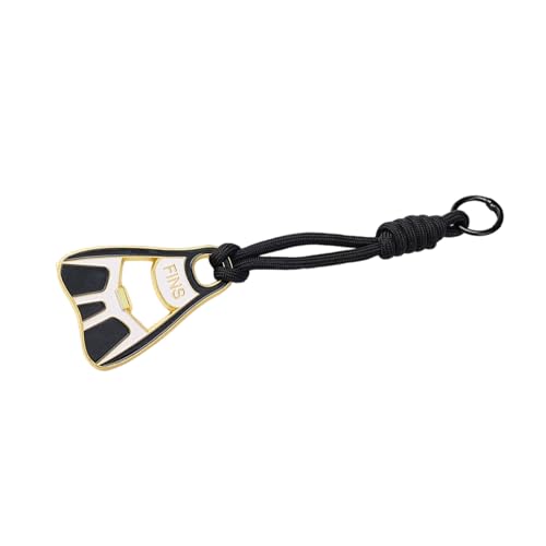 Porte-clés ouvre-bouteille en forme de palmes en métal avec porte-clés à palmes résistant à l ' érosion pour les amateurs de plongée et les fêtes sur la plage Accessoires d ' équipement de plongée – vue 4
