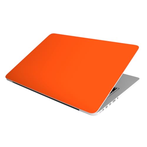 Image of Laptop Skin Stickers HD Quality Sticker for Laptops Upto 15.6 inch (Dustproof|Waterproof|Scratchproof|Reusable) - BE FLR ORNG (2017)