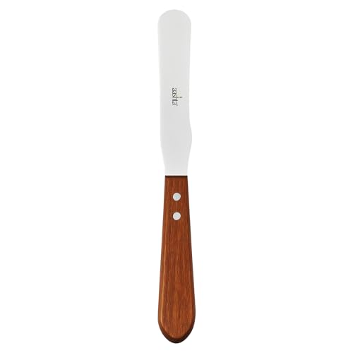 aashta® Spatola Professionale in Acciaio Inox con Manico in Legno – Coltello da Spatola Resistente per Pittura, Pasticceria, Decorazione Torte e Fai da Te