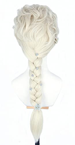 Topcosplay Cosplay Wig Blonde+6 Hairpins Long Braid Hair Halloween Costume Princess Wigs