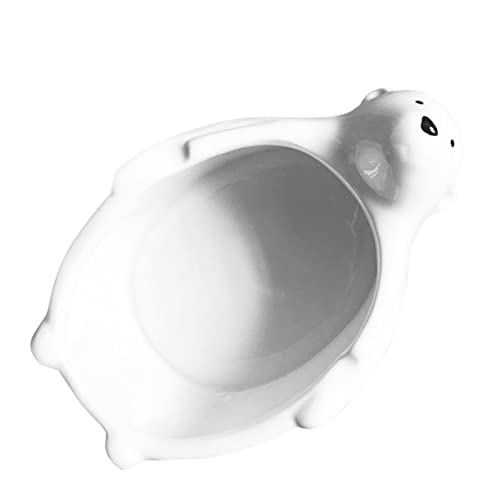 Polar Ceramic Salad Bowl Dessert Serving Cute Animal Shaped Food for Fruit Snacks Home Hotel Use 7.87 X 5.74 X 3.34 in