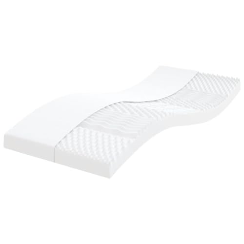 Solivagant Colchón de Espuma de 7 Zonas dureza 20 ILD Blanco 90x190 cm,Blanco,6.2kg