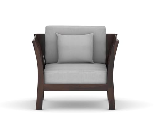 Image of Sheesham Solid Wood Six Seater Sofa Set for Living Room(6 Seater) (Walnut B)