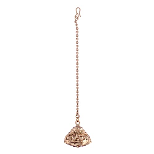 Matha Patti bañado en oro con perlas de estilo Kundan tradicional 2