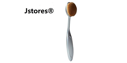 Jstores Pro Cosmetic Makeup Face Powder Blusher Toothbrush Curve Brush Foundation Tool-Silver
