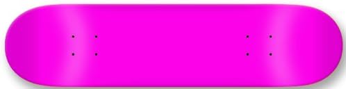 Moose Blank Skateboard Deck, Neon Pink, 7.75-Inch