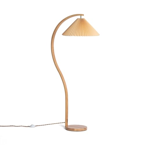 LEDKIA LIGHTING - Lampadaire Bois Luanda | Compatible E27 220-240V |...