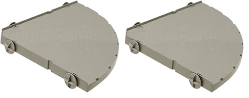 Ferplast Étagère en Plastique pour Cage en Huron 38 x 38 x 3 cm Noir Taille M (Lot de 2)