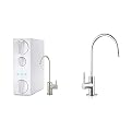 iSpring RO500AK-BN Tankless RO Reverse Osmosis Water Filtration System, 500 GPD Fast Flow & GA1-B Reverse Osmosis, Kitchen Bar Sink Lead-Free Drinking Water Faucet, Chrome