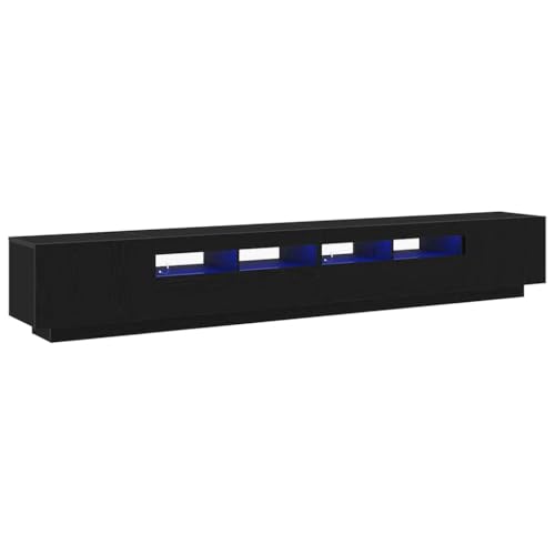 vidaXL Ensemble Meuble TV Montage Mural 3 pcs Noir 260 x 35 x 40 cm, Rangement Salon, Meubles muraux, unité Moderne, système Pratique, Design élégant,...