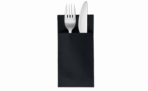 VelaHub Soft Point 50 Cutlery Napkins, High-Quality Disposable Napkins, 39 x 38 cm, White