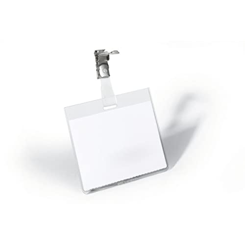 Pochette porte-badge pour salon et séminaire Durable clip métal transparent 60x90