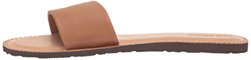 Volcom Women's Simple Synthetic Leather Strap Slide Sandal, Tan, 8 B Us #TOP7