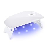 Aokitec lámpara led uñas de gel portátil con forma de ratón, secador de uñas con 2 temporizadores