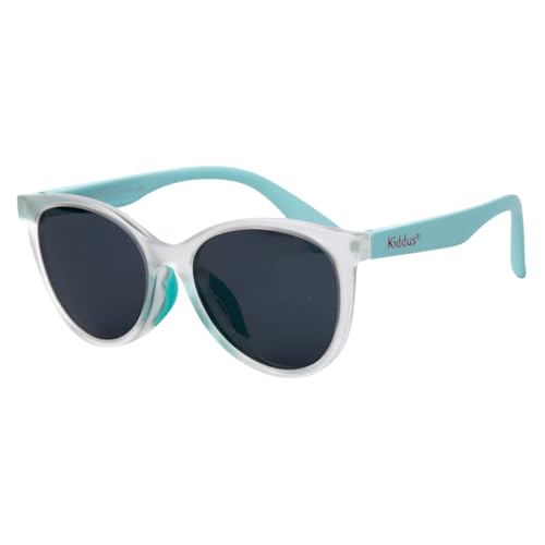 Kiddus Gafas de Sol Niña 4 8 Años, Polarizadas UV400 CAT3, Montura TR90 Flexible, Patillas TPE, Puente de Silicona, Certificación CE ISO REACH