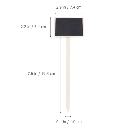 Mini tableau noir en bois avec piquets stables pour message - 3