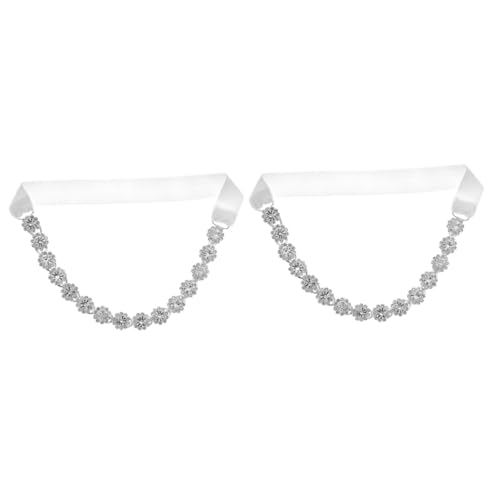 Ipetboom 2 Ligas Para Novias Ligas Para Novias Ligas Para Novias Con Diamantes De Imitación Ligas Para Novias Ligas Para Piernas Ligas Para Bodas Con Diamantes De Imitación Plateados