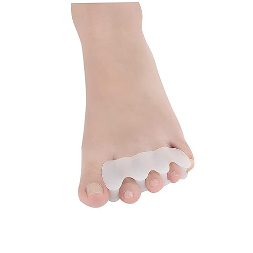 Gogogmee 1 Pair Toe Separators Bunion Seperator Toe Alignment Hallux White Sebs Material Relieving Compact