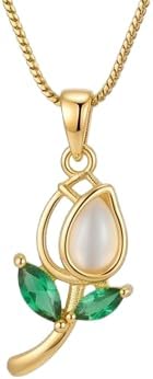 Gold Pearl Bloom Pendant Anti Tarnish Waterproof 18K Gold Plated Pendant Necklace & Jewelry Collection for Women