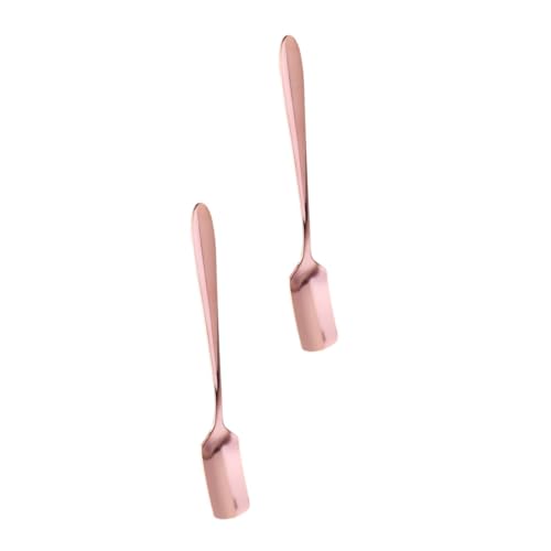 2Pcs Multi Functional Stainless Steel Spoons Dessert Cake and Soup Spoons for Parties and Everyday Use Finish Comfortable Handle for Easy