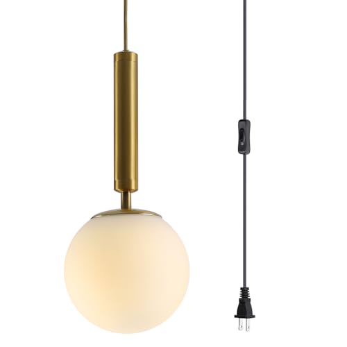 BOKT Mid Century Gold Globe Pendant Light