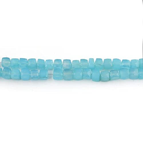 Perles en calcédoine bleue LKBEADS pour remplacer vos pierres ternes par des cubes facettés