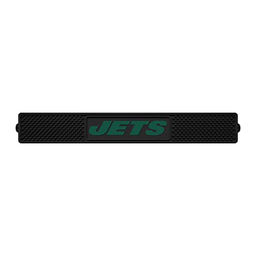 FANMATS NFL New York Jets Vinyl Drink Mat , Black, 3.25