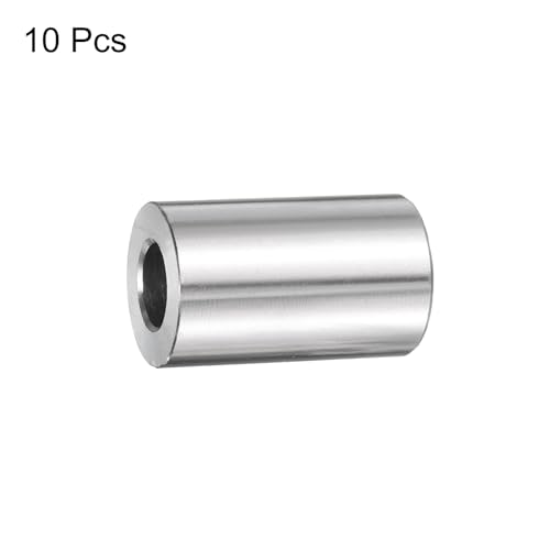 QUARKZMAN 10 Stück Edelstahl Abstandshalter 3/8 Bohrung x 3/4 AD x 1-1/4 Länge Schraube Buchse Glatte Oberfläche Rund Metall Distanzhülsen für M10 Schrauben Bolzen und Stangen