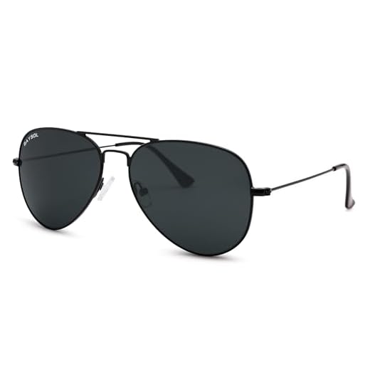 RAY SOL Óculos de sol aviador clássicos polarizados para mulheres e homens, armação de metal, proteção UV400, óculos de sol para motorista, A2 Preto/Cinza, Medium