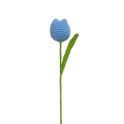 Flores artificiales de ganchillo hechas a mano para decoración del hogar y día de la madre, cumpleaños, boda, aliento de bebé (A, talla única)