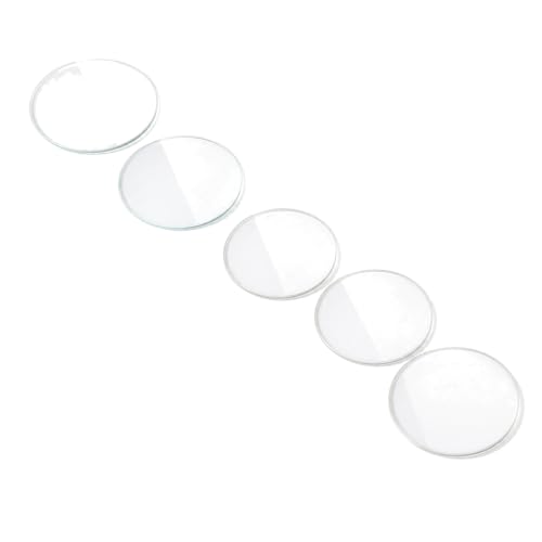 BORDSTRACT Lentille en verre de montre, 15 pièces Lentille en verre de montre minérale, Verre de montre à surface convexe concave, Couvercle de tasse à mesurer en arc, 26‑33MM
