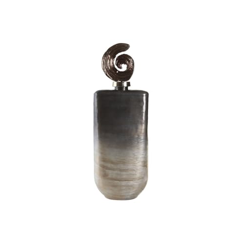Jarrón DKD Home Decor Multicolor Aluminio Cristal 19 x 12 x 55 cm