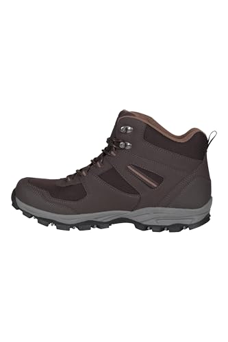 Mountain Warehouse Mcleod Womens Comfortable Boots - Breathable, Durable, Padded & Lightweight Walking Shoes - For Spring Summer, Trekking & Travelling Dark Brown Adult Shoe Size 5 - 9