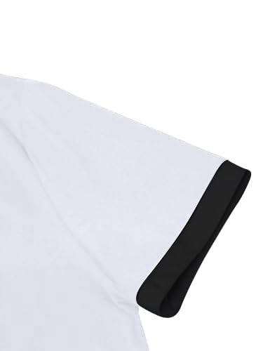 SOFIA'S CHOICE Ringer Tee Women Crew Neck Color Block Basic Summer Casual Short Sleeve T Shirt4