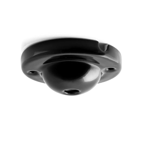 10 pezzi – minimal baldacchino in porcellana, ideale per lattine, nero smaltato