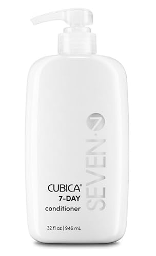 SEVEN Haircare Cubica 7-DAY Conditioner for Women + Men, Detangle and Moisturize Hair, Sulfate + Paraben Free, Cruelty Free with Honey, Shea Butter & Pro Vitamin B5, Made in USA, 32 oz