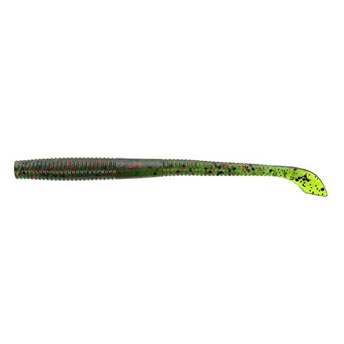 YAMAMOTO BAITS 4" KUT Tail Worm / 20 Pack/Watermelon W/Black & RED Flake