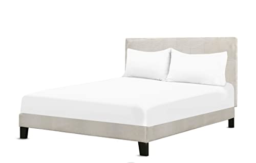 A ATH COLLECTION Egyptian Cotton Fitted Sheet 25 CM Extra Deep Pocket, 200 Thread Count Cotton Soft, Fade & Wrinkle Resistant Fitted Bed Sheets (Double, White)