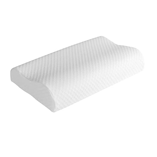 Good Nite Cuscino cervicale ortopedico in memory foam, cuscino ergonomico per dolori al collo, per chi dorme sul fianco (65 x 35 x 11/9 cm)