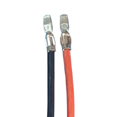 SB50 Connector one Pair (2 nos) one Side with M6 Copper lugs, with 15 CM Silicon Cables Crimped with HYDROLIC Tools