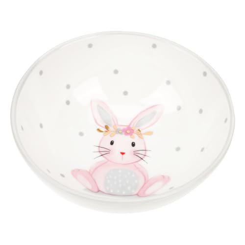 UTHCLO Easter Bunny Pattern Pasta Bowl Ceramic Plate Bunny Grass Bowl Home Decor