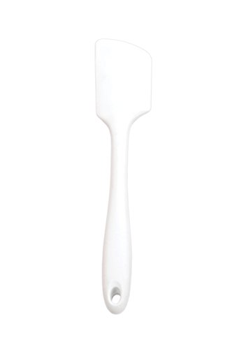 RSVP International Ela's Favorite Spatula BPA-Free Silicone Scrape Batters, Flip Eggs, Ice Cakes, & More Dishwasher Safe & Heat Resistant Cooking, Baking & More, One, White