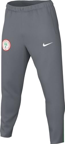 Nike Nigeria Strike Pantalón De Fútbol De Tejido Knit Dri-Fit - Hombre, Cool Grey/Lucky Green/White, FQ8974-065, L