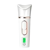 フェイススチーマー ハンディーミスト 顔 美顔器 38ml大容量タンク スキンケア 毛穴ケア 保湿 乾燥対策 ンパクト 美肌 USB充電 ホワイト