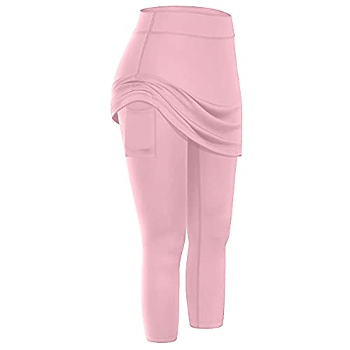 Bblulu Skirted Legging for Women, High Waist Yoga Legging with Skirts, Women Tennis Leggings Clothes Pockets